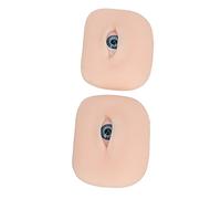 Pongnas Modelo de Ojos de Silicona Suave Flexible 5D, Herramienta de Práctica de Maquillaje de Ojos con Herramienta de Práctica de Cejas y Punción, de Acupuntura y Masaje, (globo ocular azul)