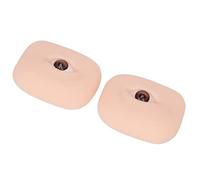 Pongnas Modelo de Ojos de Silicona Suave Flexible 5D, Herramienta de Práctica de Maquillaje de Ojos con Herramienta de Práctica de Cejas y Punción, de Acupuntura y Masaje, (globo ocular marrón)