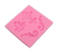 Pongnas Molde de Silicona de Encaje con Borde de Desplazamiento, Molde de Fondant en Relieve con Rizos para Decoración de Pasteles, Resina de Arcilla Polimérica para Hornear con Calor