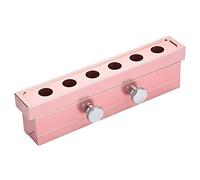 Pongnas Molde para Lápiz Labial de Bricolaje, Herramienta para Hacer Bálsamo Labial de Oro Rosa de Aleación de Aluminio con Fácil Expulsión y Modulación de Color, para Hacer Lápiz (6 agujeros)