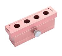 Pongnas Molde para Lápiz Labial de Bricolaje, Herramienta para Hacer Bálsamo Labial de Oro Rosa de Aleación de Aluminio con Fácil Expulsión y Modulación de Color, para Hacer Lápiz (4 Sección)