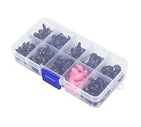 Pongnas Ojos de Plástico Narices, Muñecas de Felpa Ojos Plásticos de Narices con Arandelas Muñecas Oso de Peluche Animales Pellintos Juguete de Accesorios de Bricolaje con Arandelas (G)