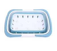 Pongnas Organizador de Almacenamiento de Juguetes de Baño Plegable de Secado Rápido Hueco para Baño Cocina Viaje (Blue)