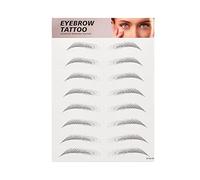 Pongnas Pegatinas para Cejas con Tatuaje, Parche para Cejas con Forma de Pelo 3D de Larga Duración, Realista, con 8 Pares de Maquillaje para Mujeres y Hombres