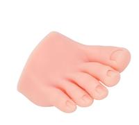 Pongnas Pie de ejercicio de silicona reutilizable arte de uñas modelo de entrenamiento realista dedos de los pies portátil medio pie para los amantes del arte de uñas con material lavable elástico