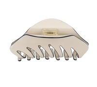 Pongnas Pinza para el Cabello con Garra Grande de 4,7 Pulgadas, Resorte Reforzado con Agarre Fuerte, Elegante Herramienta de Peinado con Mecanismo Extra Apretado, para Mujeres con (Blanco Talla