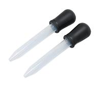 Pongnas Pipetas Cuentagotas de Líquido de Silicona de 2 uds., 5ml, Ligeras y Portátiles para Experimentos Alimentarios y Científicos (BLACK)