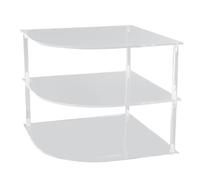 Pongnas Placa Acrílica Transparente, Estante Esquinero de 3 Niveles para Gabinete de Cocina y Encimera de Baño, Soporte para Platos de Cena Que Ahorra Espacio con Almohadillas Antideslizantes