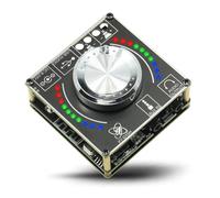 Pongnas Placa Amplificadora Estéreo de 15 W, Módulo Amplificador de Audio Bluetooth 5.1 con Entrada de Disco U USB Auxiliar de 3,5 Mm, Perilla Multifunción, Luz Colorida, para Sis