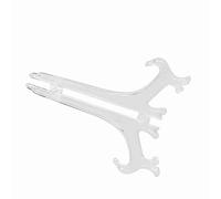 Pongnas PLACA DE PLÁSTICO TITULARES ESTANTE DE EXHIBICIÓN BLANCO 10PCS BISAGRAS AJUSTABLES PLEGABLES ESTABLE PARA USO COMERCIAL EN EL HOGAR (20 centímetros)