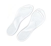 Pongnas Plantillas Autoadhesivas para Chanclas, Cojín de Gel para Soporte de para Pies Planos con Inserciones Transparentes para Sandalias, Absorción de Impactos, Tracción, (S 2,95x8,27x0,39 pulgadas)