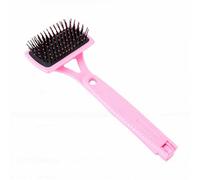 Pongnas Rascador de Espalda Plegable, Herramienta para Aliviar la Picazón, Rascador de Espalda Portátil con Cabezal de Cepillo Desmontable para Viajes, Gimnasio en Casa Mientras V (PINK)