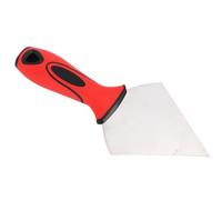 Pongnas Raspador de Masilla de Acero Inoxidable para Reparaciones de Paredes, Espátula Triangular de 3,5 Pulgadas con Cómodo de Nailon de Dos Colores