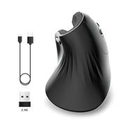 Pongnas Ratón Vertical, Ratón con Cable Ratón Vertical para Juegos Ratón Ergonómico Ratón del Túnel Carpiano con Experiencia de T27 Versión con Cable Diseño Ergonómico para Ordenador