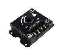 Pongnas Regulador de Intensidad de Luz LED, Atenuador PWM, Controlador de Brillo Continuo, Ajustador de Perilla para Tiras LED de un Color, Metal 5050, 12V, 24V, 30A