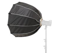 Pongnas Softbox Parabólico Plegable de 60 Cm y 23,6 Pulgadas, Luz de Paraguas de Liberación Rápida con Rejilla de Panal de Montaje Bowen, para Fotografía de Estudio, Retrato, (Black)