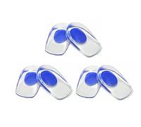 Pongnas Taloneras de Gel de Silicona Soporte de Amortiguación Suave de Primera Calidad Alivio del Dolor para Fascitis Plantar Pies Agrietados Absorción de Impactos Soporte para el (talla pequeña)