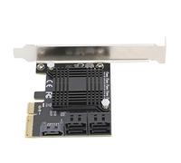 Pongnas Tarjeta de Expansión PCI-E a 5 Puertos Chip JMB585 para Almacenamiento Informático de Alta Velocidad