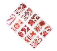 Pongnas Tatuajes de Cicatrices de Halloween Set de Horror Pegatinas Falsas de Heridas Maquillaje Espeluznante para Fiesta de Cosplay (paquete T)