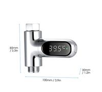 Pongnas Termómetro de Ducha Digital Temperatura LED Monitor Termómetro de Agua 360 ° Pantalla Giratoria Baby Baby Home Baño