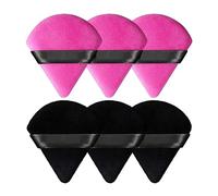 Pongnas Triangle Powder, Hojaldre de Maquillaje Triangular Esponja Húmeda Suave y Seca Cosmética para el Corrector Rouge