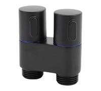 Pongnas Válvula de ángulo de Entrada y Salida, Válvula de ángulo de Cobre de Doble Control con Rosca Macho G1/2 para Baño, Inodoro, bidé, Balcón, Lavadora, Divisora de Metal Montada en la Pared