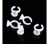 Pongnas Vasos para Tinta de Tatuaje, 100 Uds. Anillos Transparentes para Soporte de Pigmento, con Diseño Abierto para Artistas Profesionales y Uso Doméstico (sin partición #02)