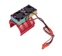 Pongnas Ventiladores de Refrigeración para Coche RC Disipador de Calor de Aluminio de Doble Ventilador de 36 Mm para Motores 380 540 550 3650 - Kit de Ventilador de Refrigeración de Motor Compatible