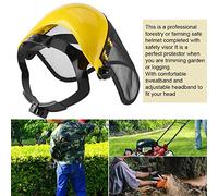 Pongnas Visor de Malla de Sombrero de Casco de Seguridad para la Protección Forestal de Cepillo de Tala de Pincel