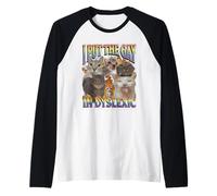 Pongo al Gay en gráfico disléxico de Memes de Gato LGBT Bootleg Camiseta Manga Raglan