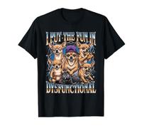 Pongo la diversión en una pandilla disfuncional de Chihuahuas Camiseta gráfica económica