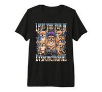 Pongo la diversión en una pandilla disfuncional de Chihuahuas Camiseta Premium