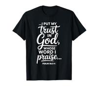 Pongo mi Confianza en Dios cuya Palabra alabo Salmo 56:3-4 Camiseta