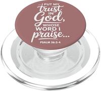 Pongo mi Confianza en Dios cuya Palabra alabo Salmo 56:3-4 PopSockets PopGrip para MagSafe
