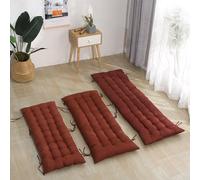 Pongpai Cojín de banco de 2 y 3 plazas para patio jardín, almohadilla de asiento para balancín, sofá, colchón, con correas antideslizantes, uso en interiores y exteriores (marrón, 53 x 200 cm)