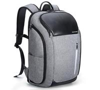 Ponhog Mochila Portátil para Hombre 17.3 Pulgadas - Mochila de Negocios Antirrobo Impermeable 900D con Gran Apertura 180°, Capacidad 30L para Viaje, Trabajo, Commuting, Gris