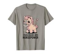 Poni de Ganchillo Lindo I Turn Colors Into Horsepower Camiseta