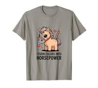 Poni de Ganchillo Lindo I Turn Colors Into Horsepower Camiseta