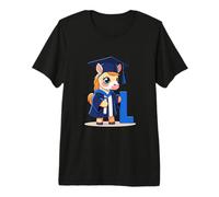 Poni Letra L Alfabeto con Birrete Camiseta Premium