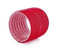 PONIK'S PROFESSIONAL Juego de 6 rulos para el pelo, 70 mm, tamaño mediano, para rizos voluminosos sin calor, grandes para rizos sin calor, color rojo