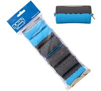 PONIK'S PROFESSIONAL Rizadores de ondas permanentes de 40 mm, juego de 6 rulos para ondulación permanente con pestañas de goma redondas, rizos naturales suaves con volumen, azul y negro