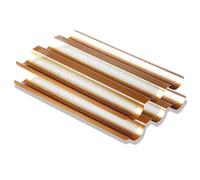 Ponixa Bandeja antiadherente para baguette francesa, perforada, acero al carbono (3 Baguettes set of 2)