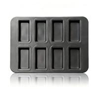 Ponixa Bandeja para Hornear Antiadherente Molde para Hornear de Acero al Carbono (8 Cavity Molde para Financier)
