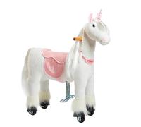 PONNIE Unicornio de Montar Inline Ponnie Merlin S con Silla Rosa