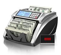 PONNOR Máquina contadora de dinero con contador de billetes de valor, contador de billetes para dólares, euros con detección de falsificaciones UV/MG/IR/DD/DBL/HLF/CHN, contador de efectivo con