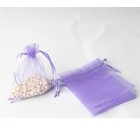 PONOA 50pcs 5x7 7x9 9x12 10x15 11x16 13x18 15x20 17x23cm Bolsas de Organza Navidad Fiesta del día de San Valentín Caja de Dulces Bolsas de Regalo de Chocolate