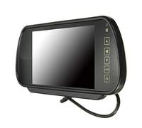 PONPY pantalla LCD de 7 pulgadas TFT a color, 2 entradas de vídeo, espejo retrovisor para vehículo, monitor de estacionamiento en espejo para cámara de marcha atrás DVD/VCR/Car