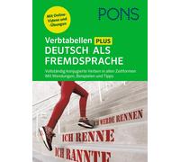 PONS Verbtabellen Plus Deutsch als Fremdsprache: Vollständig konju (Tapa blanda)