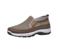 Pons - Zapatos de hombre Fashion Spring and Summer Men Sports Shoes Flat Bottom Lightweight Mesh Breathable Slip On Comfortable Solid Color Simple Features: Herren Schuhe Business Blau 43, marrón, 40