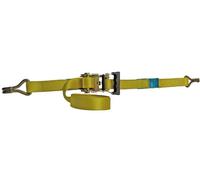 PONSA ERGONÓMICO. Cinta trincaje con tensor -Ratchet - Carraca - con GANCHO ABIERTO para cargas pesadas. Longitud 8,5m. (0,5m ratchet + 8m cinta). LC2500 daN - STF 320 daN